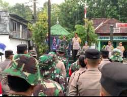 Dukung Kamtibmas Jelang Pemilu, Dandim Dan Kapolres Wonogiri Pimpin Langsung Karya Bakti Dan Bakti Sosial Di Giriwoyo