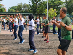 Perkuat Sinergitas Antar Anggota TNI, Kodim 0801/Pacitan Gelar Olah Raga Bersama