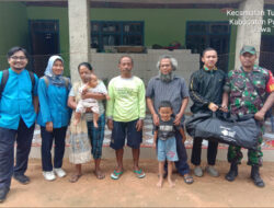 Wujudkan Keluarga Sehat, Babinsa Koramil 0801/08 Tulakan Dampingi Tim Kesehatan Berikan Posyandu.