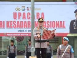 Hari Kesadaran Nasional, Kapolres Gresik Beri Arahan Jaga Kamtibmas
