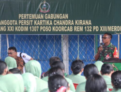 Wakili Dandim, Kasdim 1307/Poso Ingatkan Anggota Persit KCK Untuk Selalu Mendukung Netralitas Suami Sebagai Anggota TNI