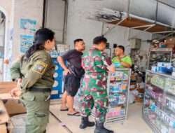 Menyelam Sambil Minum Air, Babinsa Danukusuman Patroli sekaligus Motivasi Pelaku UMKM