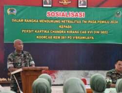Sukseskan Pemilu Tahun 2024, Kodim 0802/Ponorogo Gelar Sosialisasi kepada Persit dalam rangka mendukung Netralitas TNI