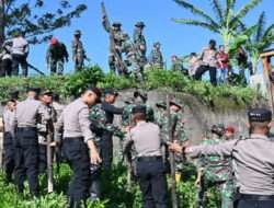 Kodim 0726/Sukoharjo dan Polres Sukoharjo Gelar Bersih-bersih Sungai Siluwur di Tegalsari, Kec. Weru