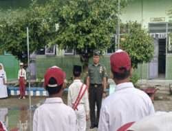 Pimpin Upacara Bendera, Ini Yang Di Sampaikan Babinsa