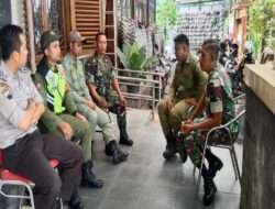 Pagi Ini, Danton Satlinmas Kelurahan Nusukan Disambangi Babinsa, Ada Apa..??