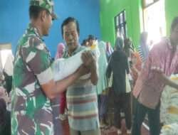 Penyaluran Bantuan Pangan CBP Dikawal Babinsa Kaliwedi