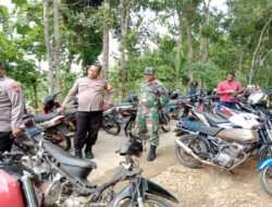 Upaya Patuh Hukum, Koramil 0801/08 Tulakan Bersama Pihak Kepolisian Tertibkan Knalpot Brong
