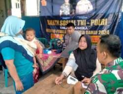 TNI Polri Gelar Bhakti Sosial Di Desa Bangkok