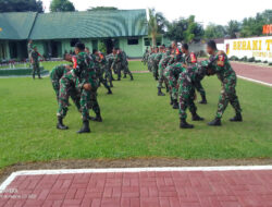 Tingkatkan Profesionalisme Prajurit, Personel Kodim 1307/Poso Laksanakan Latihan Bela Diri Militer