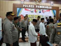 Wujud Sinergitas Polres Pamekasan dan Kodim 0826 Pameksan, Gelar Bakti Sosial dan Bakti Kesehatan Gratis