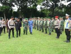 Anggota Kodim 0802/Ponorogo Ikuti Apel Gabungan Bulan Bakti TNI – Polri Tahun 2024