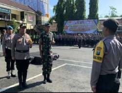 Bulan Bakti TNI – Polri Polres Pelabuhan Tanjung Perak Gelar Patroli Skala Besar
