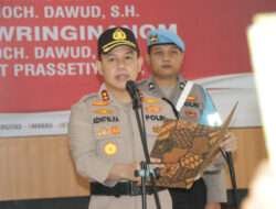 Kapolres Pimpin Sertijab Kapolsek Wringinanom dan Balongpanggang