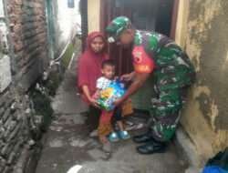 Peduli Sesama, Babinsa Pegirian Berikan Santunan Kepada Anak Yatim dan Dhuafa