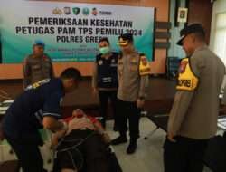 Polres Gresik Gelar Permeriksaan Kesehatan Personil Pam TPS Ops Mantab Brata Semeru 2024