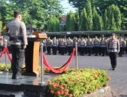 Mendekati Pemungutan Suara Pemilu 2024, Polres Pasuruan Gelar Apel Pergeseran Pasukan Pengamanan TPS