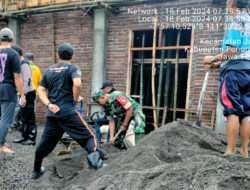 Babinsa Kodim 0802/Ponorogo Kerja Bakti Bangun Aula Serbaguna