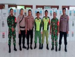 Hari Minggu, Babinsa Koramil 03/Serengan Tetap Semangat Amankan Kotak Suara Pemilu