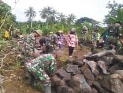 Kodim Boyolali dan Warga Kejar Target Selesaikan Sasaran Fisik TMMD