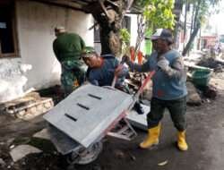 Semangat Gotong Royong Tergambar Jelas Dalam TMMD Sengkuyung Tahap I Kodim 0735/Surakarta