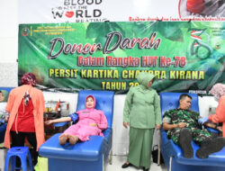 Peringati HUT ke 78 Persit, Kodim 0802/Ponorogo Gelar Donor Darah