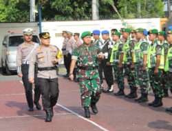 Dandim 0806/Trenggalek dan Kapolres Trenggalek Kompak Pimpin Apel Gelar Pasukan Operasi Keselamatan Semeru 2024