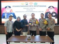 Tingkatkan Kualitas, Polres Gresik MoU Bersama Universitas Muhammadiyah Gresik