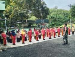 Baru Sebulan Diresmikan,Puluhan Murid SD Geruduk Markas koramil Paranggupito