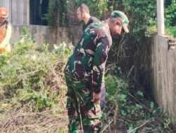 Peduli Kebersihan Lingkungan, Babinsa Joyotakan Bersama Perangkat Kelurahan Kerja Bakti