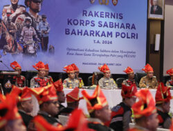 Kapolda Sulsel Hadir Bersama Kabaharkam Polri Yang Membuka Rakernis Korsabhara Baharkam Polri T.A 2024 di Makassar