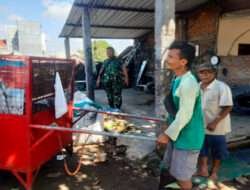 Peduli Kebersihan, Babinsa Pajang Berikan Motivasi Dan Semangat Kerja Kepada Tukang Sampah