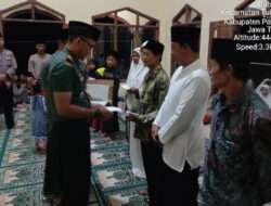 Berlomba Untuk Menanam Kebaikan, Danramil 0801/08 Tulakan Ikuti Safari Ramadhan 1445 H