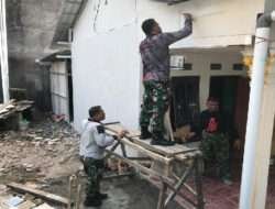 Tanpa Lelah, Anggota Koramil 04/Jebres Selesaikan Rehab Rumah Tidak Layak Huni Milik Purnawirawan TNI AD