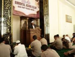 Polres Gresik Gelar Binrohtal bersama Ustadz Umar Tajuddin : Makna Puasa di Bulan Ramadhan