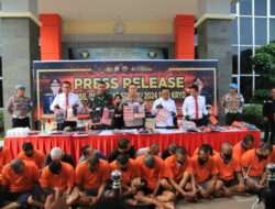 Operasi Pekat Semeru 2024 Polres Gresik Berhasil Amankan Ratusan Tersangka