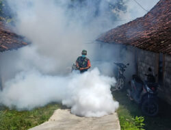 Basmi Sarang Nyamuk, Babinsa Klego Ikut Laksanakan Foging