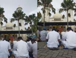 Shalat Idul Fitri di Area Parkir WBL Tetap Khidmat, Walau Sempat Gerimis Tipis