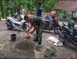 Babinsa Koramil Karanganyar Laksanakan Karya Bakti Bersama Warga Binaan