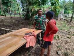 Babinsa Nogosari Beri Motivasi Perajin Kayu