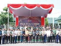 Tingkatkan Sinergitas dan soliditas TNI, Polri, Dandim 0801/Pacitan Hadiri Halal Bihalal Akbar