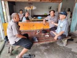 Wujudkan Rasa Aman Dimasyarakat, Bhabinkamtibmas Polres Gresik Ngopi Bareng sambang warga