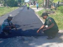Babinsa Nogosari Pantau Pembangunan Desa Rembun