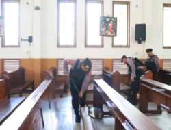 Jelang Kenaikan Isa Almasih Polres Tanjung Perak Sterilisasi Sejumlah Gereja