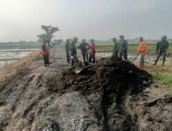 Perjuangan Satgas TMMD ke 120 Kodim 0726/Sukoharjo, Langsir Material Pasir Ke Titik Pengecoran