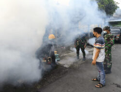 Cegah Penyebaran Penyakit Demam Berdarah, Satgas TMMD Ke-120 Kodim 0726/Sukoharjo Laksanakan Fogging