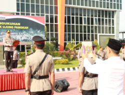 Kapolres Gresik Pimpin Sertijab Kapolsek Gresik Kota dan Kapolsek Ujung Pangkah