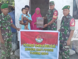 Koramil 1307-09/Poso Pesisir Berikan Dukungan dalam Penurunan Angka Stunting di Desa Mapane, Melalui TMMD ke 120