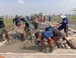 Berjalan dengan lancar, Memasuki hari Ke -7 Betonisasi Jalan telah mencapai 25%