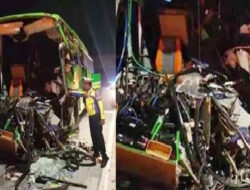 Peristiwa Kecelakaan Bus di Tol Jombang-Mojokerto Memuat Rombongan SMP PGRI 1 WONOSARI